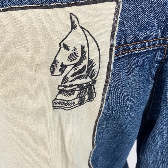 Gap Women’s Denim Jean Jacket OOAK Chess Size Lg - Picture 6 of 10